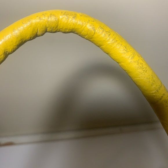 Vachetta Italian leather luxe satchel purse w/ calf hair & ostrich detail. - Picture 3 of 7